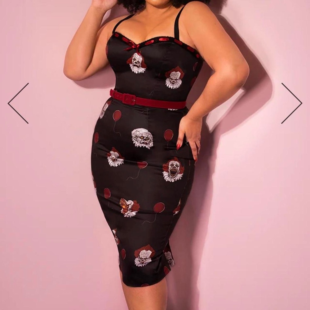 VIXEN BY MICHELINE PITT IT PENNYWISE WIGGLE DRESS